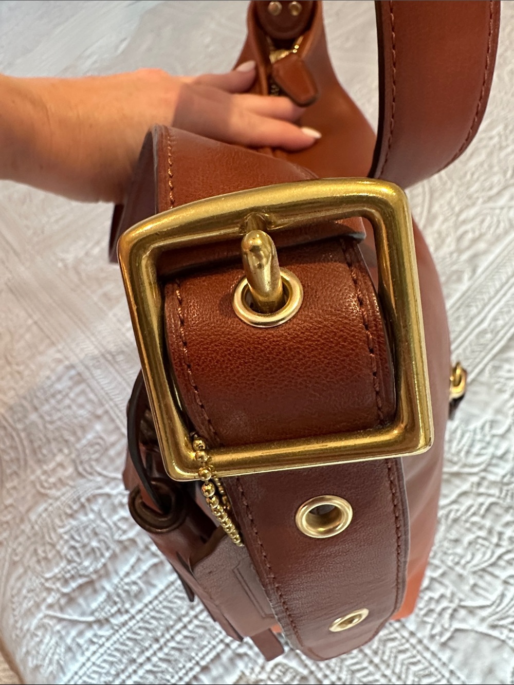 VTG Coach 2012 Legacy Leather Duffle Bag #19889 Cognac Excellent Condition - Picture 6 of 15